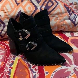 Gianni Bini Studded Block Heel Western Booties